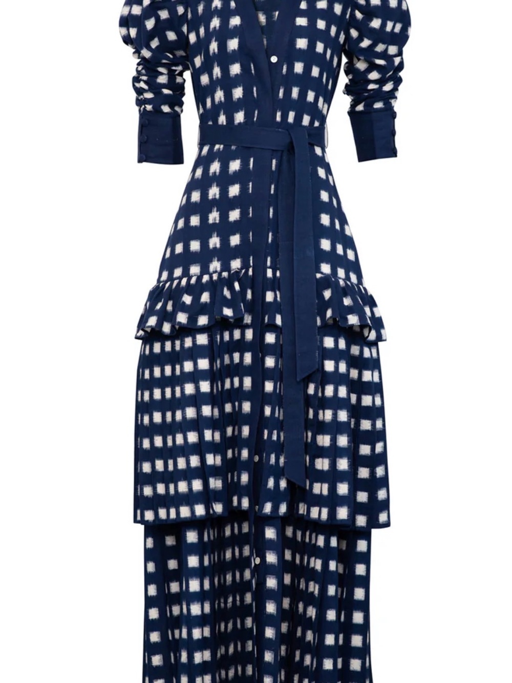 De Castro Lapis Lazuli Dress in Navy and White Checker NWT - Picture 4 of 6